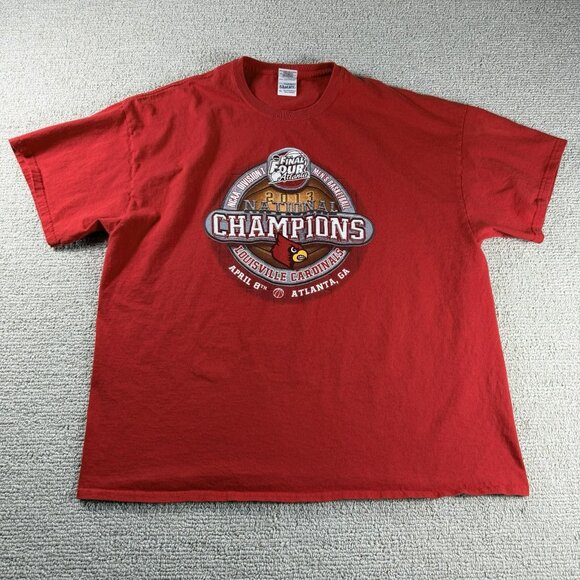 Gildan Other - Vintage Gidan University of Louisville 2013 Champions T-Shirt Red Men’s Size XXL